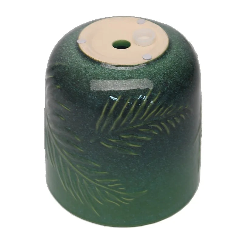 8-Inch Ceramic Planter with Botanical Design
