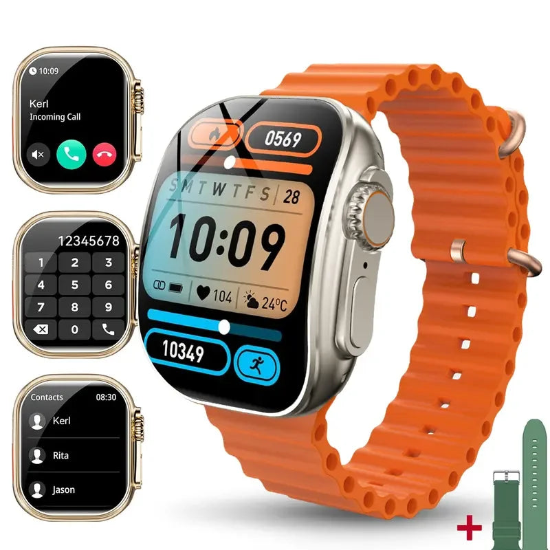 Smart Watch For Women Men, 1.83'' HD Full Touch Screen Wireless Calling Smartwatch (Answer/Make Call), Activity Tracker, 100+ Sport Modes, Pedometer, Message Alerts, Sport Fitness Tracker,Compatible With Iphone.Holiday Gift