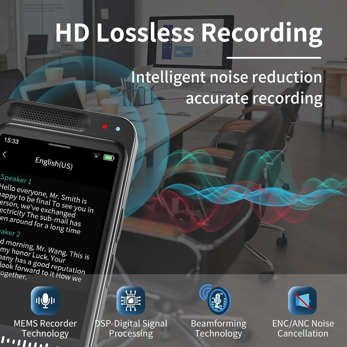 80GB AI Voice Recorder: Transcribe, Summarize & Translate 134 Languages