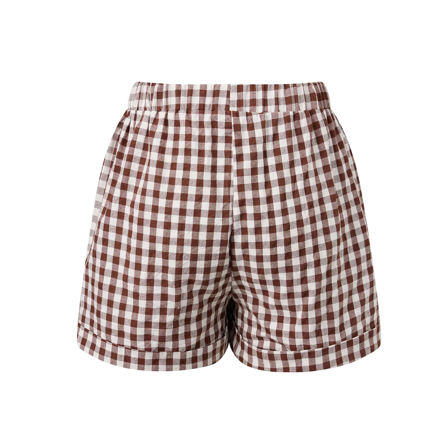 Stylish Women s Plaid Shorts for Summer - Comfortable Elastic Waist Casual Shorts with Pockets Perfect for Any Outing