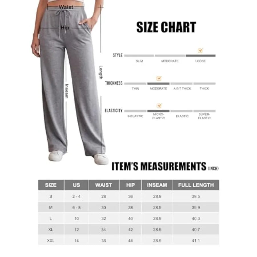 Blooming Jelly Womens Wide Leg Casual Yoga Pants with Pockets Lounge Dress Pants Comfy Trousers Slacks