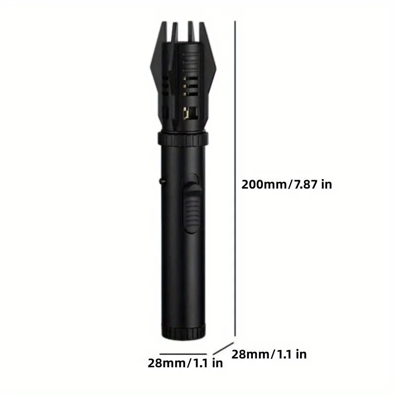(Without Built-in Butane Gas)1pcs Special-shaped Windproof Butane Torch Lighter with Adjustable Flame & Lock Switch, 360° Use, Turbine Torch Jet Lighter Ignition Gun, Camping Barbecue Welding Supplies, Perfect for Culinary