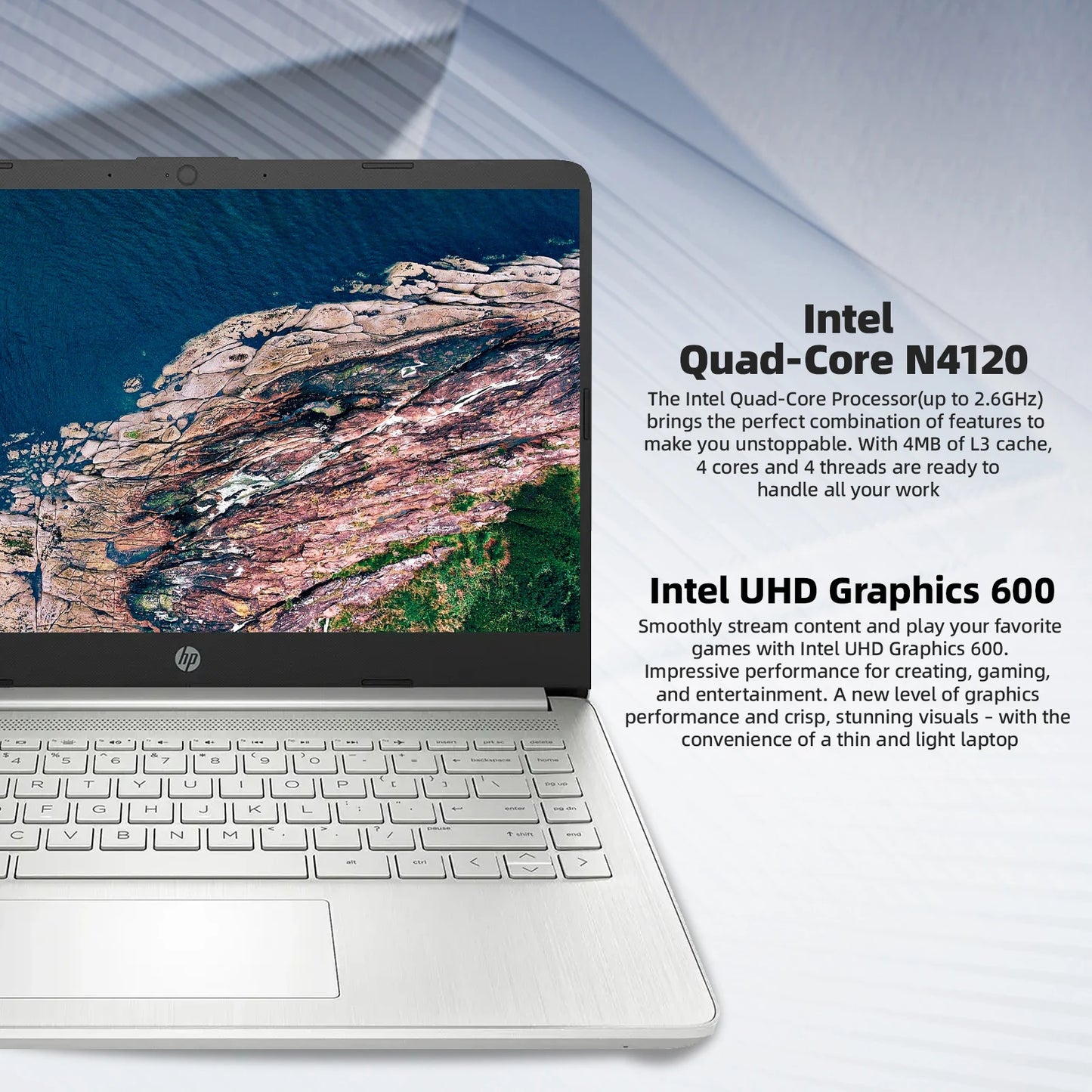 HP 14" Business Laptop,Intel Celeron N4120,4GB RAM, 128GB eMMC,1 Year Office 365,Windows 11 Home