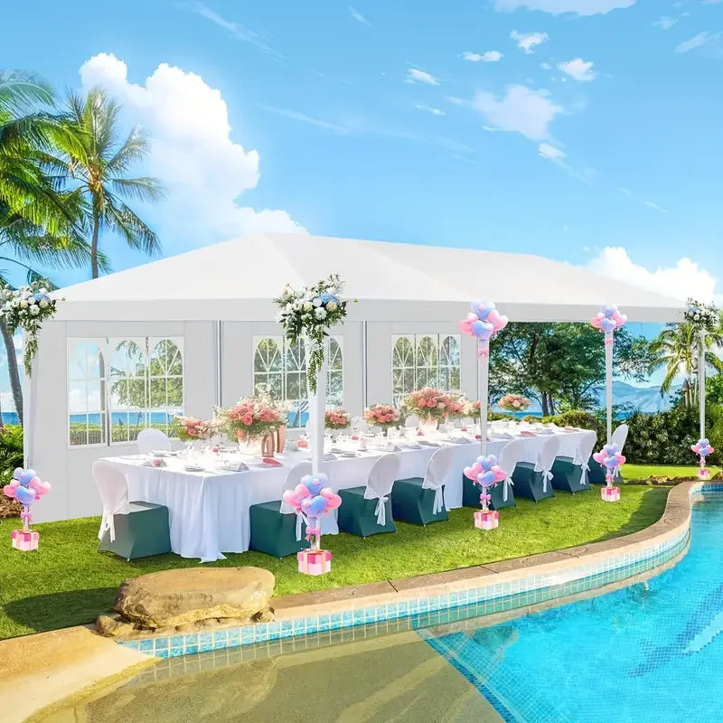 10x10/10x20/10x30ft Party Tent Outdoor Canopy Tent with Removable Sidewalls, Waterproof Party Tents for Parties,Wedding Events,BBQ