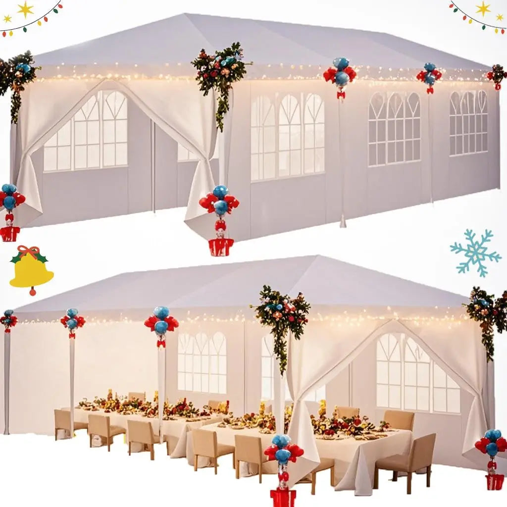 10x10/10x20/10x30ft Party Tent Outdoor Canopy Tent with Removable Sidewalls, Waterproof Party Tents for Parties,Wedding Events,BBQ