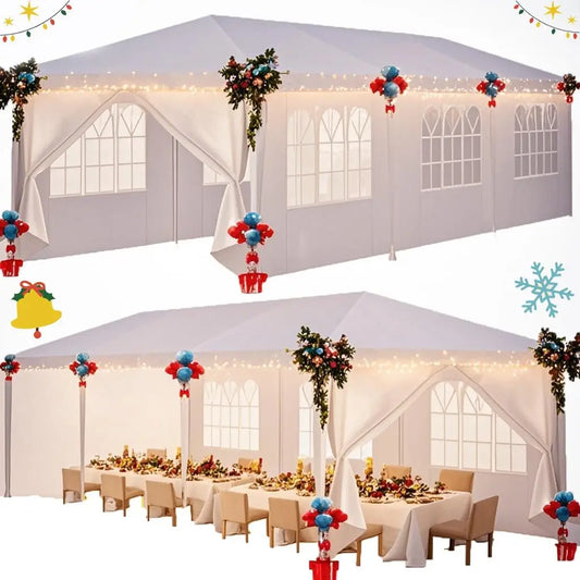 10x10/10x20/10x30ft Party Tent Outdoor Canopy Tent with Removable Sidewalls, Waterproof Party Tents for Parties,Wedding Events,BBQ
