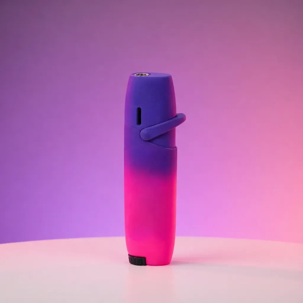 (No Gas) Red Purple Gradient Torch Lighter Portable Windproof Flashlight Creative Cute Women Lighter Interesting for Ca