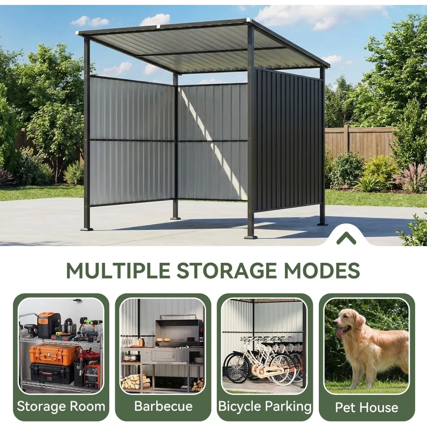 Nordivale 6x6FT Outdoor Metal Grill Gazebo BBQ Shelter Patio Awning for Backyards Decks