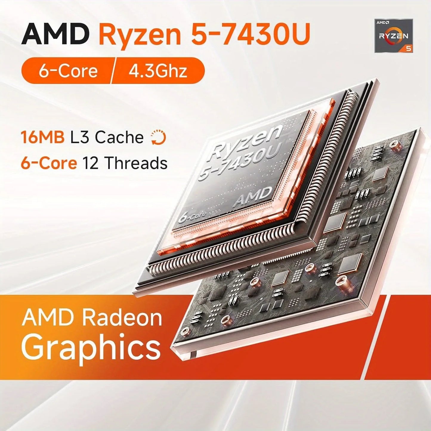 Hp 17.3" Touchscreen Business Laptop, Amd Ryzen 5 7530U, 16Gb Ddr4 Ram, 1Tb Ssd, Wi-Fi 6, Windows 11 Home, Natural Silver