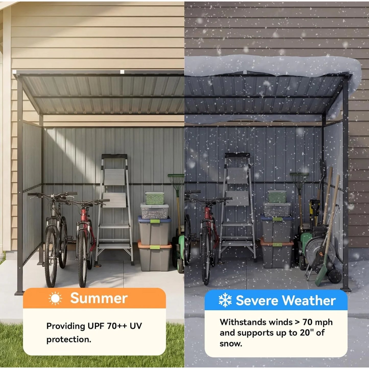 Nordivale 6x6FT Outdoor Metal Grill Gazebo BBQ Shelter Patio Awning for Backyards Decks