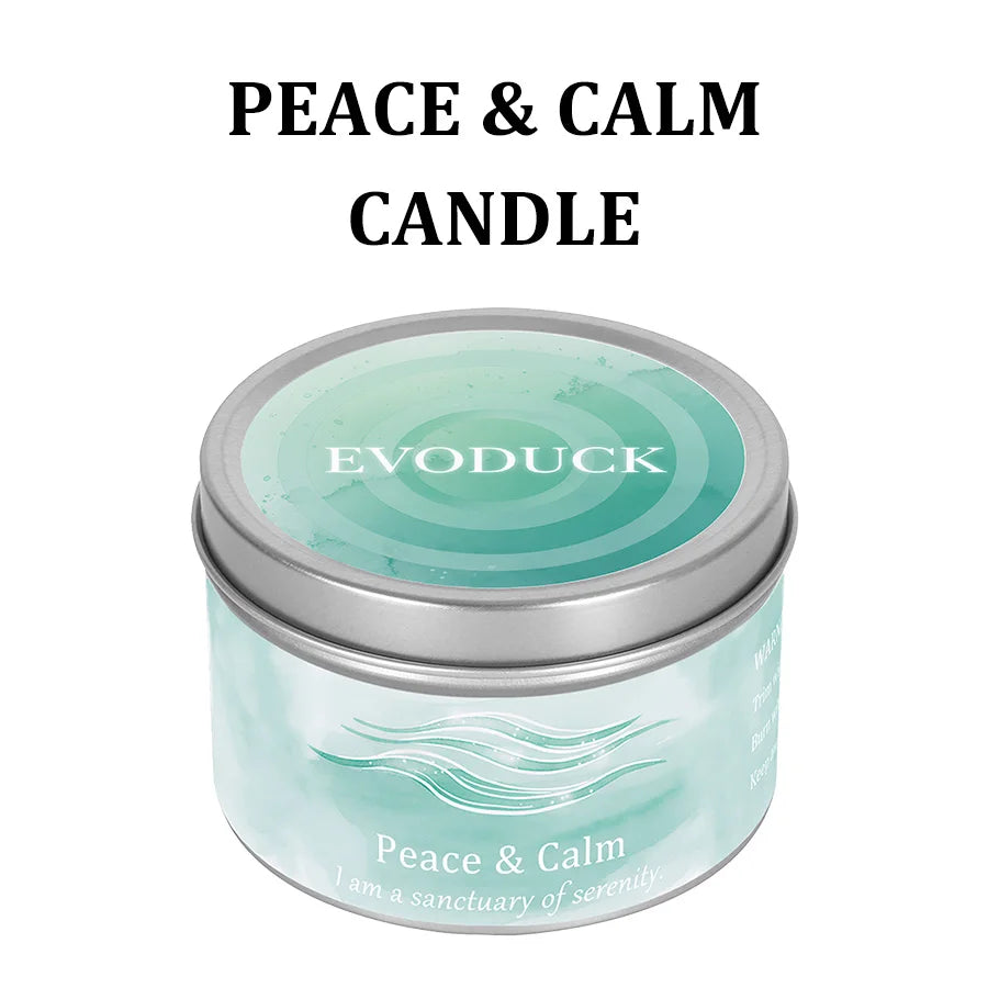 3Pcs Protection & Cleansing Crystal Intention Scented Candle Set, White Sage & Frankincense Scented Soy Candles with Black Tourmaline & Evil Eye Charm, Negative Energy Clearing Aromatherapy Tin Candles, Halloween Witchy House