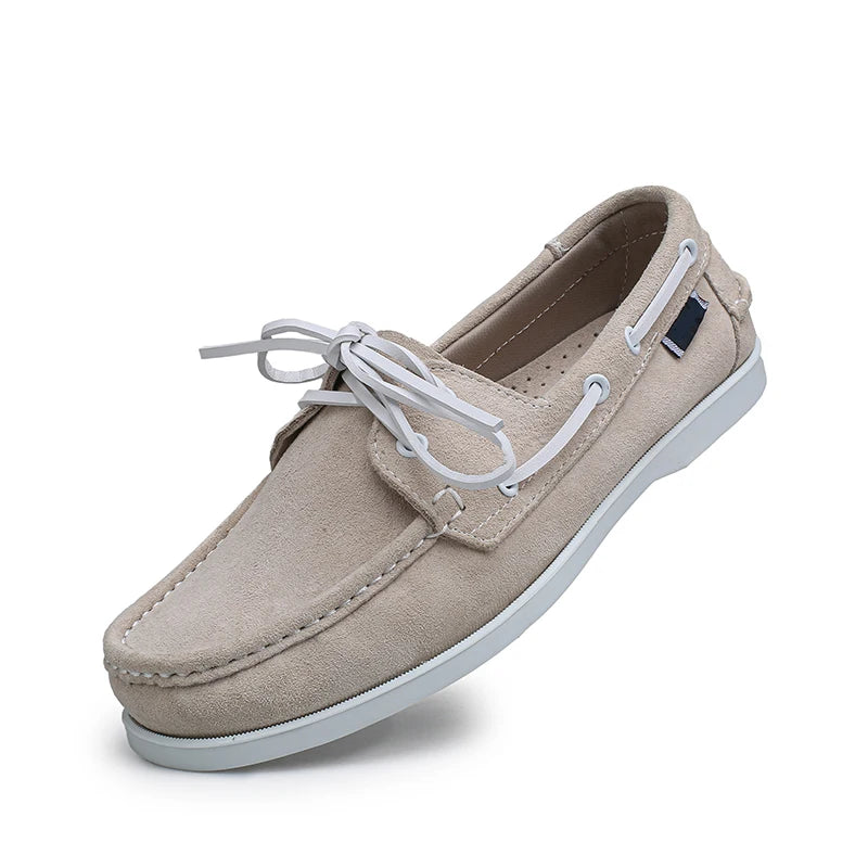 Fashion Classic Boat Shoes Men Leather Hot Sale Men's Outdoor Walking Shoes For Man Wedding Dress Shoes Lace-Up Simple Loafers