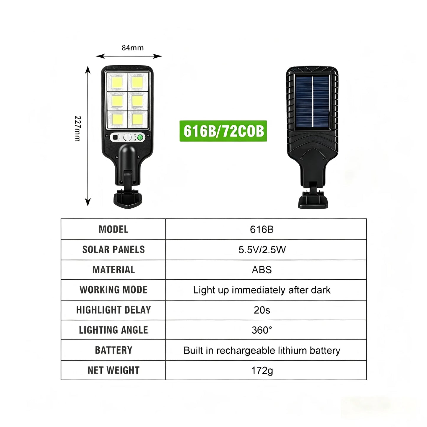 2PCS Solar LED Wall Lights Outdoor Motion Sensor Waterproof 3 Modes Garden Courtyard Garage Street Lighting
