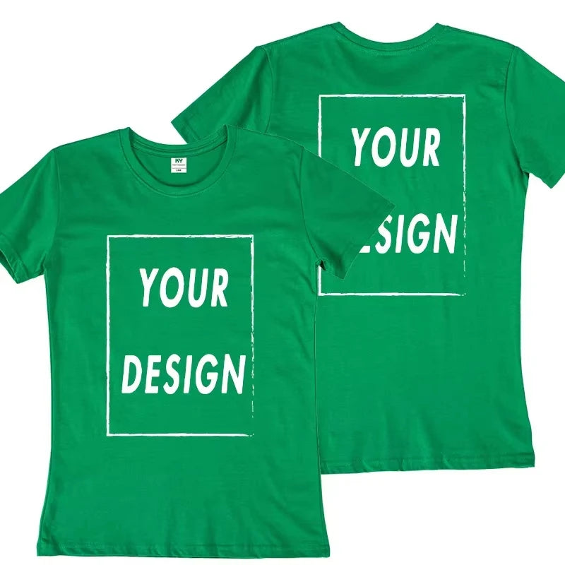 Custom Team T-Shirt for Men & Women, Personalized Front Back Print Tee, Custom Text Logo Customizable Design High Quality Casual Top