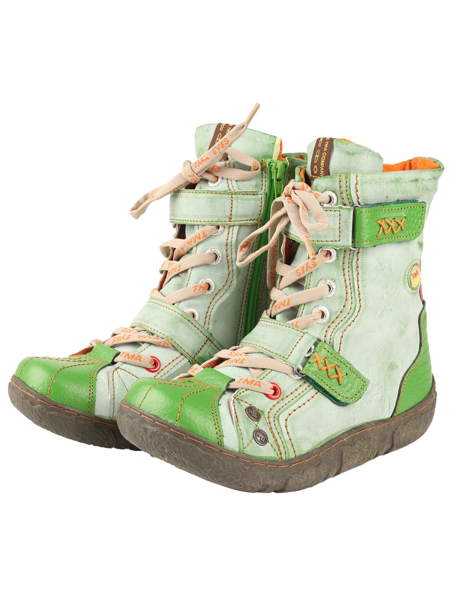 TMA EYES Women's Winter Retro Snow Boots Vintage Trendy Warm Fur Lined Ankle Boots Non-slip Outdoor Shoes