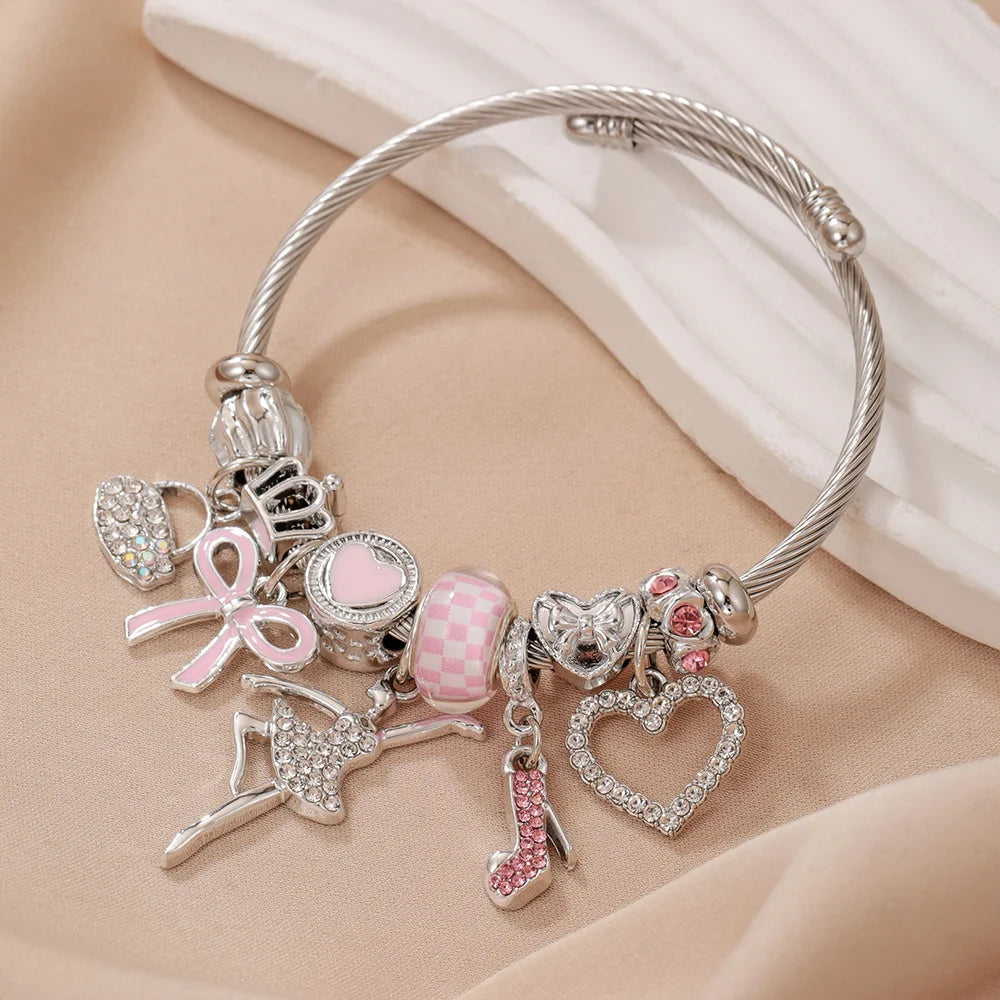 1PC Women's Fashion Trendy Bow Heart Bracelet Jewelry Accessories Suitable for Date, Party, Festival Gifts-50401