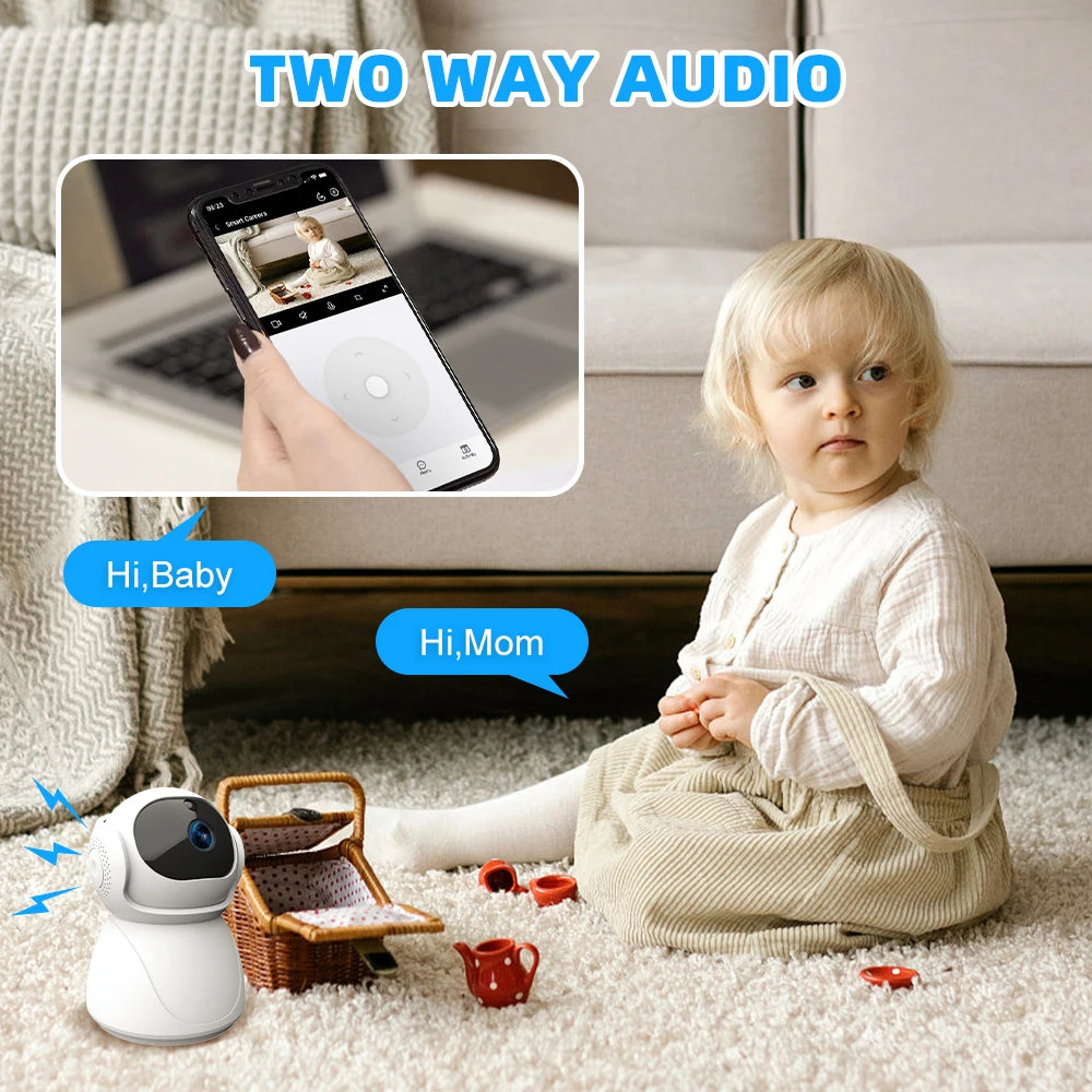 5G Dual Band WiFi Security Camera 1080P HD Indoor PTZ IP Camera 355° Pan 90° Tilt Baby Monitor Two Way Audio Motion Detection Night Vision AP Hotspot Wireless Surveillance Camera