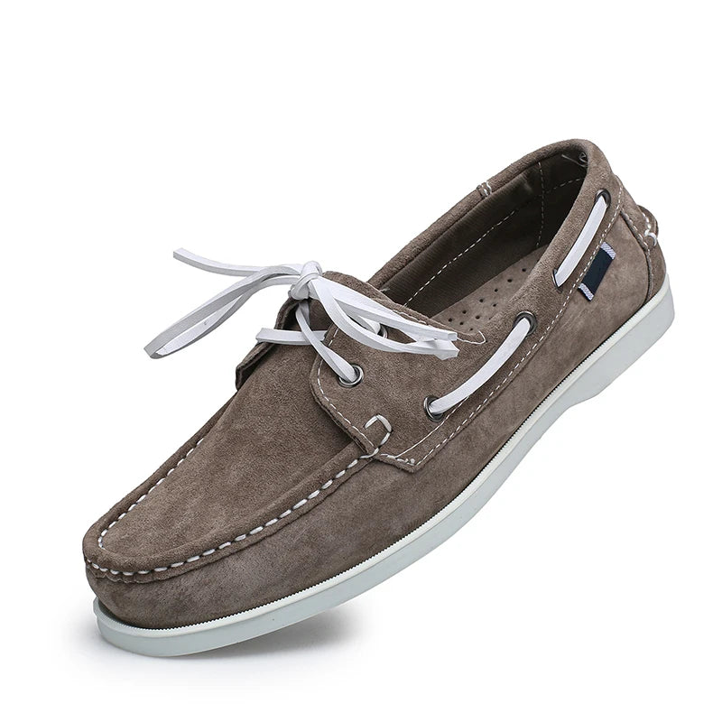 Fashion Classic Boat Shoes Men Leather Hot Sale Men's Outdoor Walking Shoes For Man Wedding Dress Shoes Lace-Up Simple Loafers