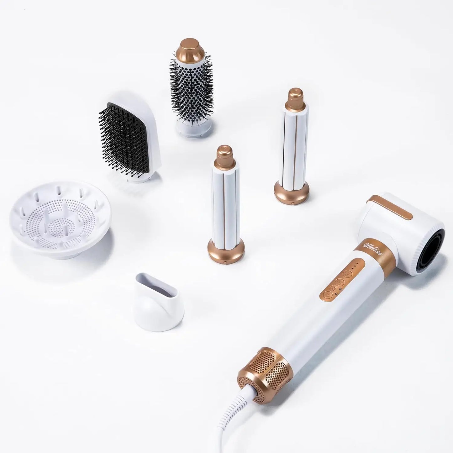 Hair Dryer Brush 7-in-1, 110000 RPM Hot Air Brush Hair Styler for Curly Straight & Twisted Hair Professional Ionic Brush