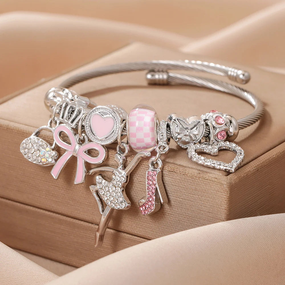 1PC Women's Fashion Trendy Bow Heart Bracelet Jewelry Accessories Suitable for Date, Party, Festival Gifts-50401