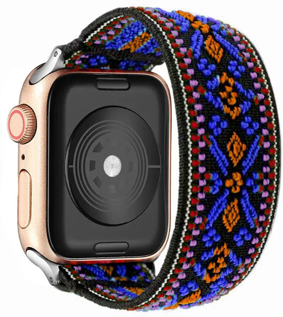 Scrunchie Strap for Apple watch band 40mm 44mm 42mm 45mm 41mm 49mm Elastic solo loop bracelet iWatch series 3 se 6 7 8 9 ultra 2