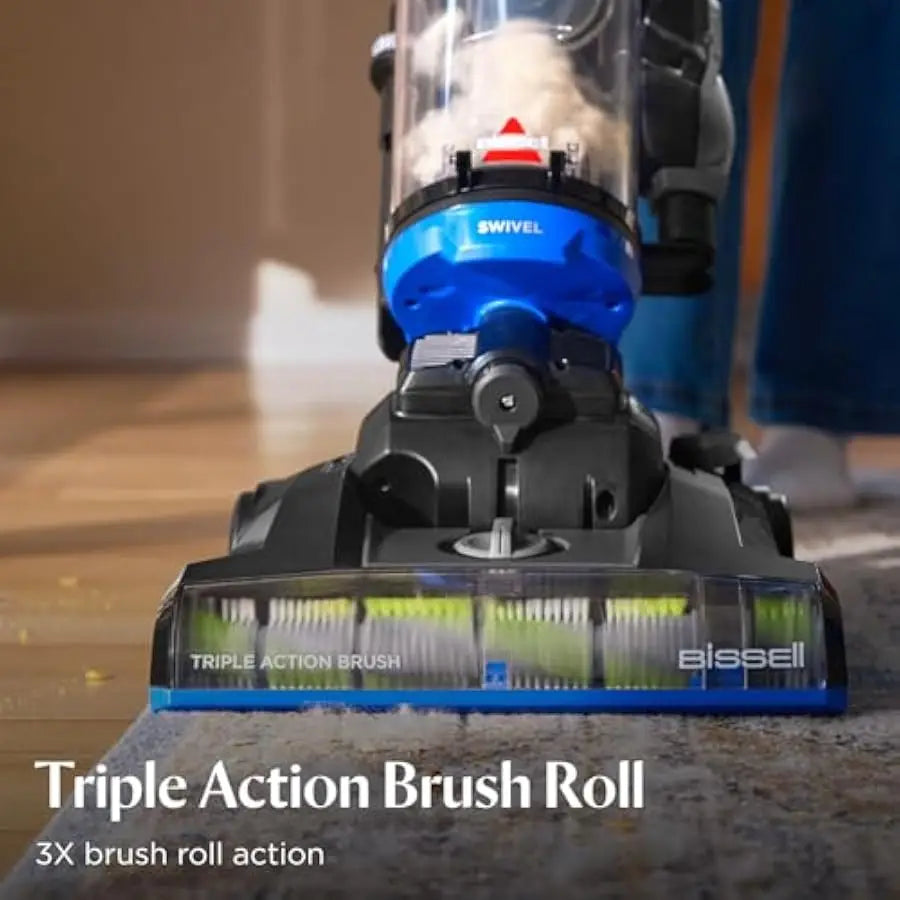 Bissell CleanView Swivel Vacuum with Triple Action Brush Roll, Swivel Steering, Extension Wand, Easy-Empty Dirt Tank, Multi-Cycl