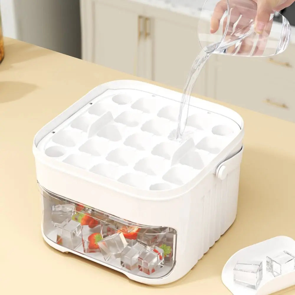 50 Grid Ice Tray Ice Mold with Storage Cover and Handle Stackable Silicone Ice Mold Kit for Easy Removal From Refrigerator