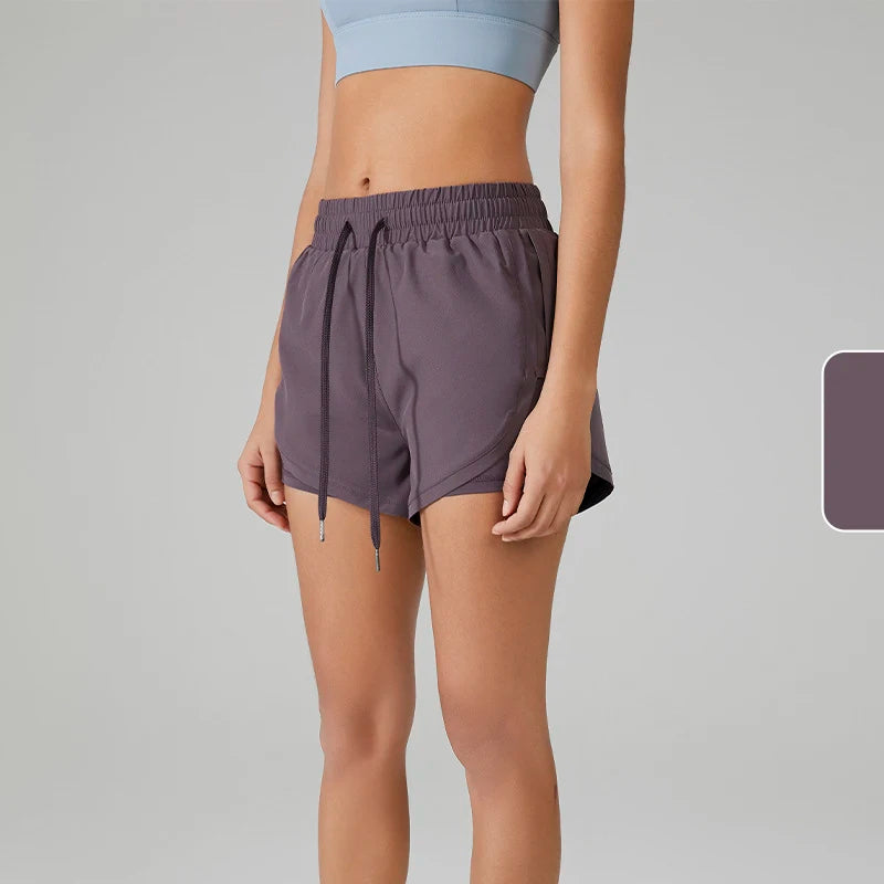 Spandex Yoga Shorts Gym Running Elastic Stretch Neon Spandex Slim Short Summer S-XL