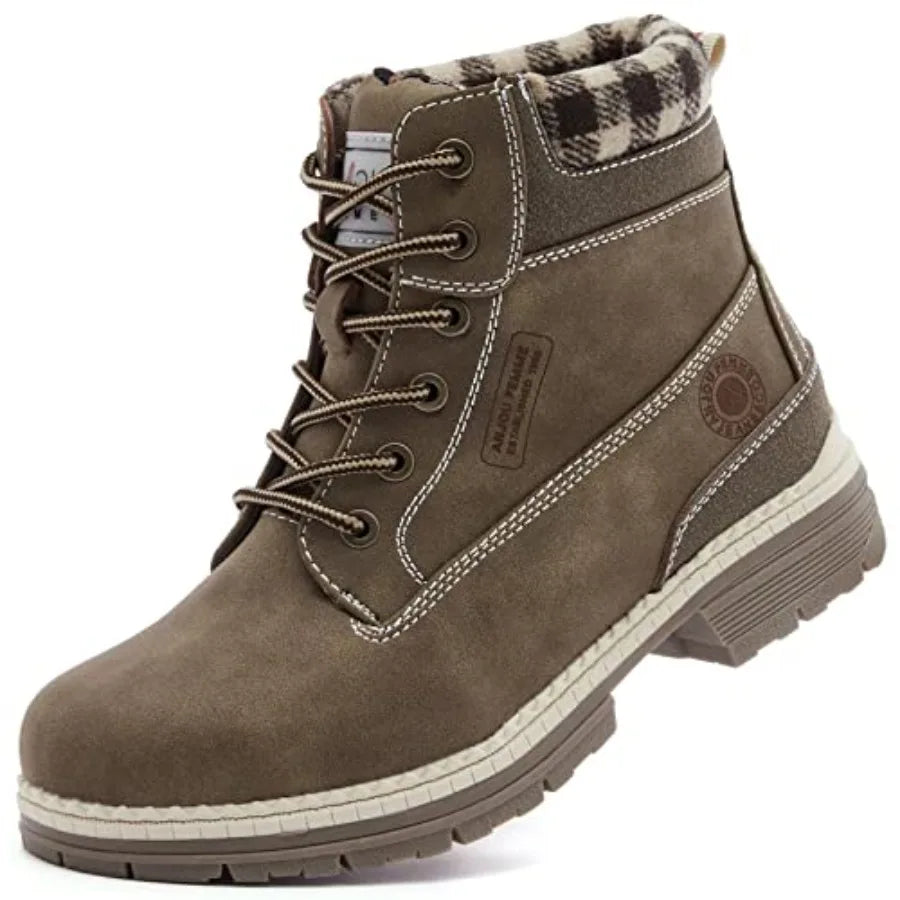 Work Hiking Boots for Women Waterproof - Womens Outdoor Ankle Boots Lightweight Snow Winter Boots for Trekking Walking