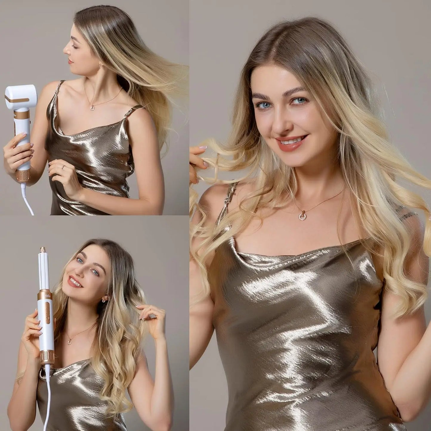 Hair Dryer Brush 7-in-1, 110000 RPM Hot Air Brush Hair Styler for Curly Straight & Twisted Hair Professional Ionic Brush