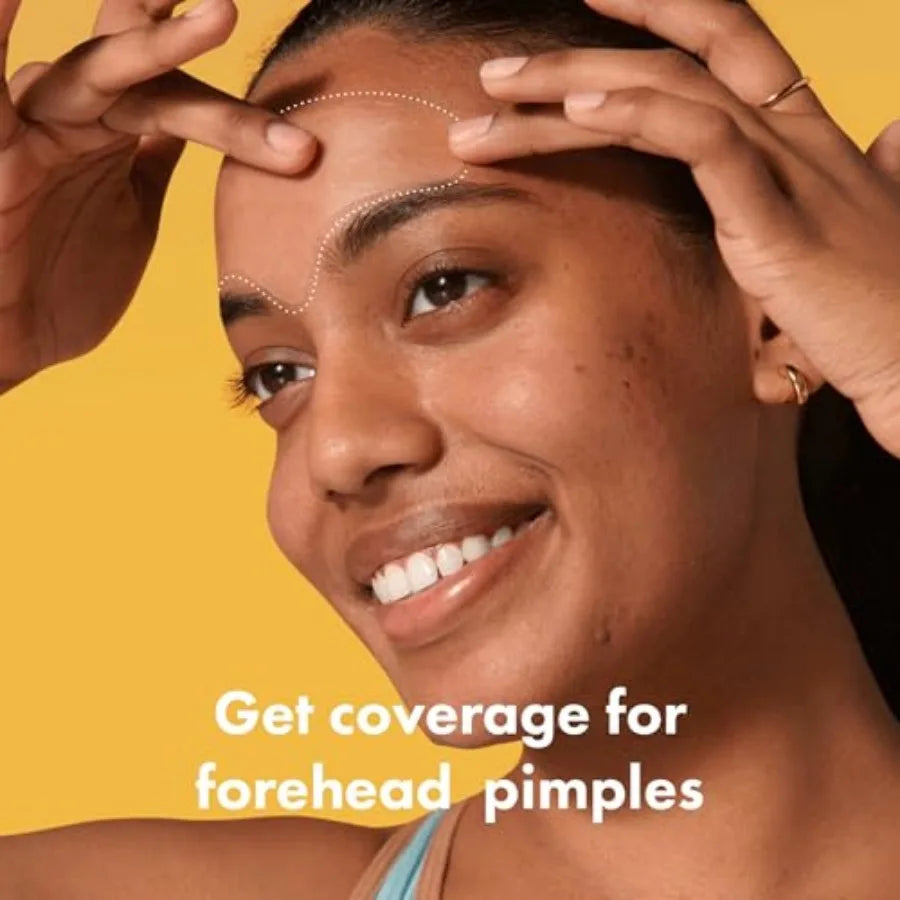 Mighty Patch™ Forehead Patch - Hydrocolloid Acne Pimple Patch, Contoured to Cover Larger Area of Zits and Blemishes - Drug-Free
