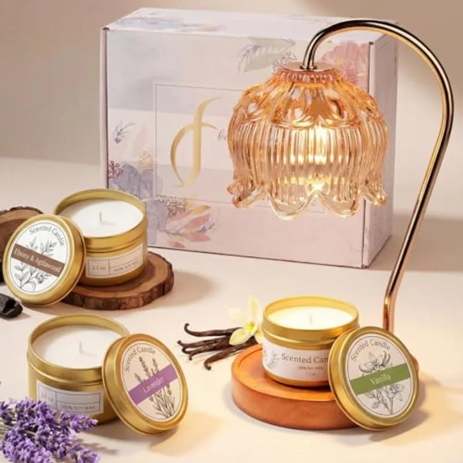 Strawberry Candle Warmer Lamp Height Adjustable, Lotus Strawberry Flower Lamp for Yankee Village Candles, Cute Candle Lamp with