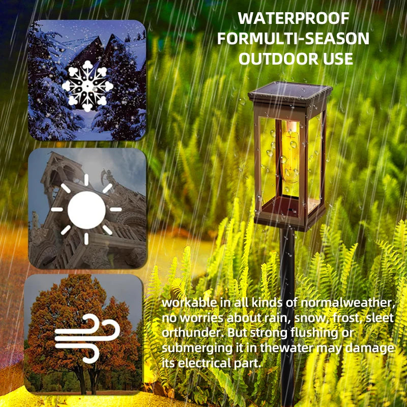 4/6 PCS Solar Pathway Light Outdoor Auto On/Off at Dusk Outdoor Waterproof Solar Lamp Garden Yard Patio Walkway Driveway Camping Decor Landscape Lighting Utomatic Pathway Lighting