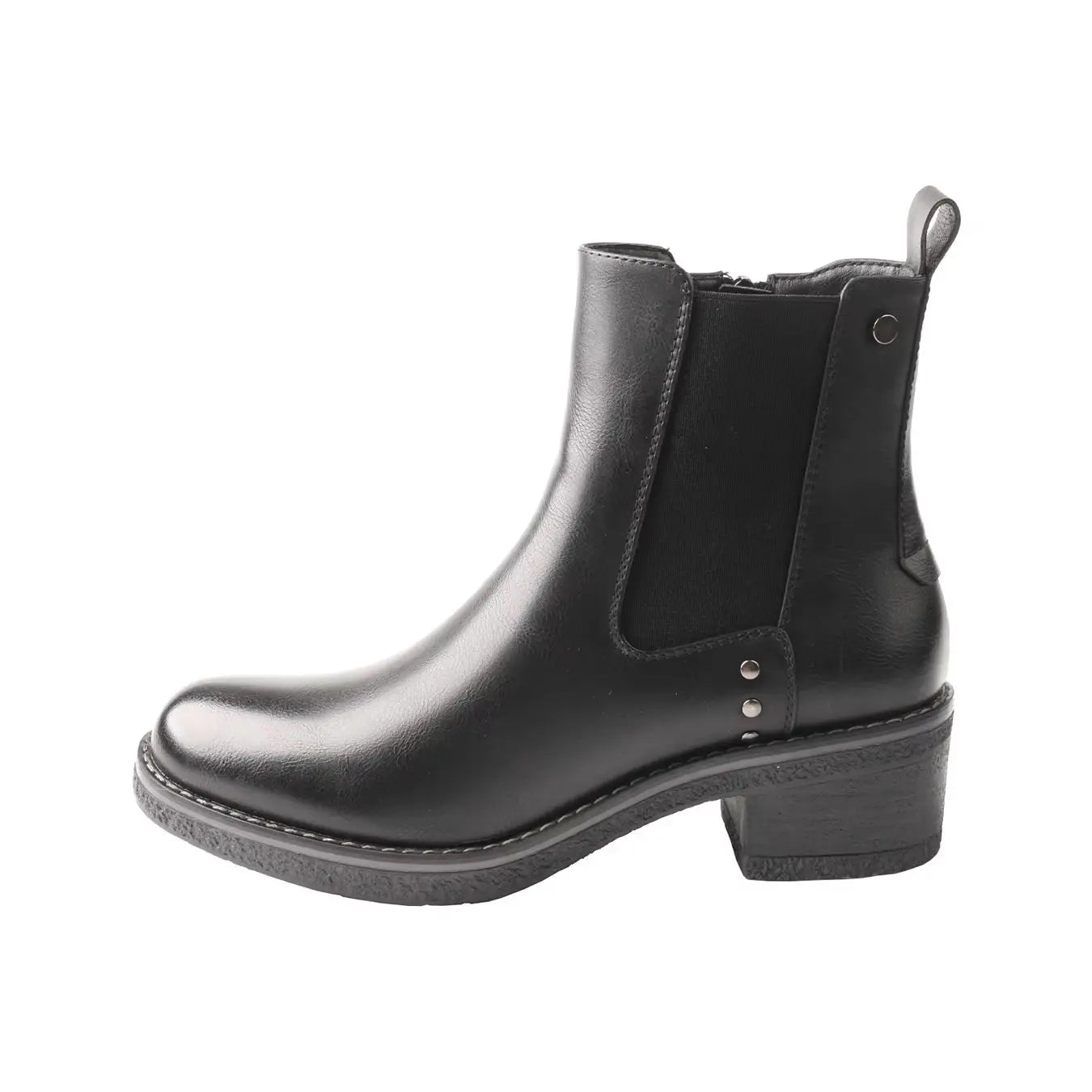TMA EYES Women's Vintage Loafers Chunky Heel Ankle Boots Spring Autumn Casual British Style Fashion Patent Leather Comfortable Non-Slip Office Shoes