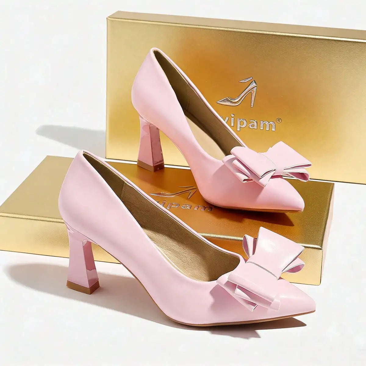 Womens Pointed Toe Block Heel Pumps,Womens High Heel,Pink Heels,Womens Spring Summer Shoes,Elegant Classy Business Party Wedding Dress Shoes Plus Size