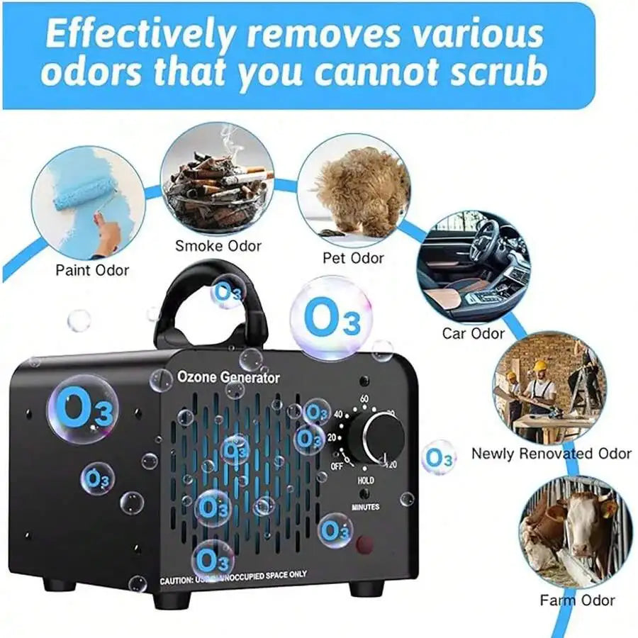 36000mg/H Ozone Generator Machine Air Purifier Ionizer Ozonator Timer For Home