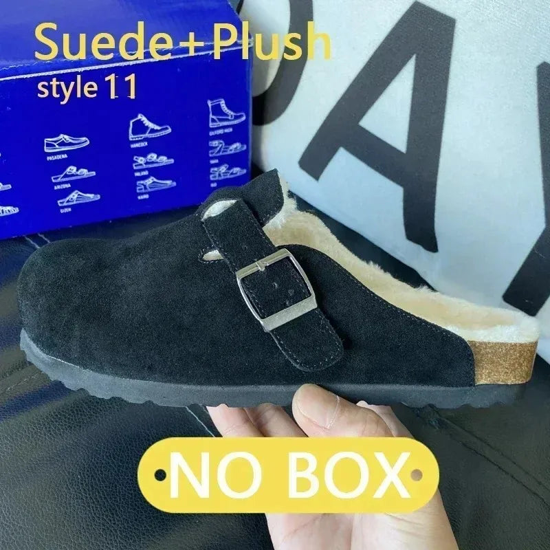 Summer Soft Footbed Suede Sandals Women And Men Fashion All-Match Couples