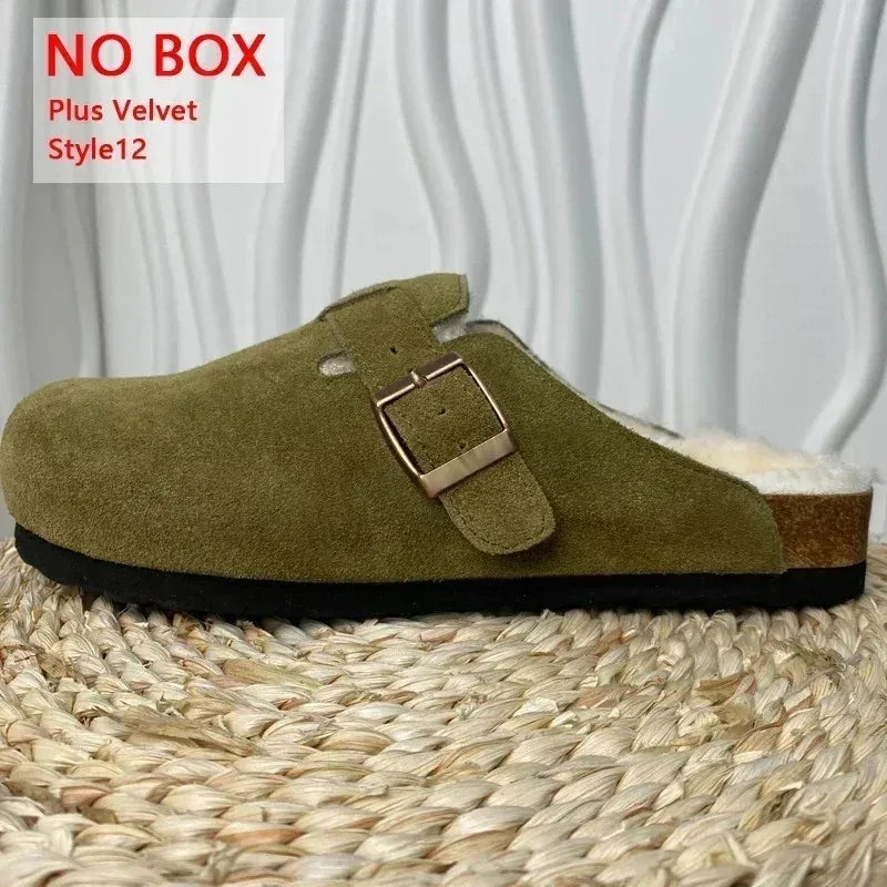 Summer Soft Footbed Suede Sandals Women And Men Fashion All-Match Couples