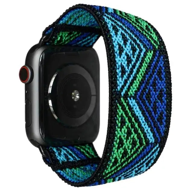 Scrunchie Strap for Apple watch band 40mm 44mm 42mm 45mm 41mm 49mm Elastic solo loop bracelet iWatch series 3 se 6 7 8 9 ultra 2