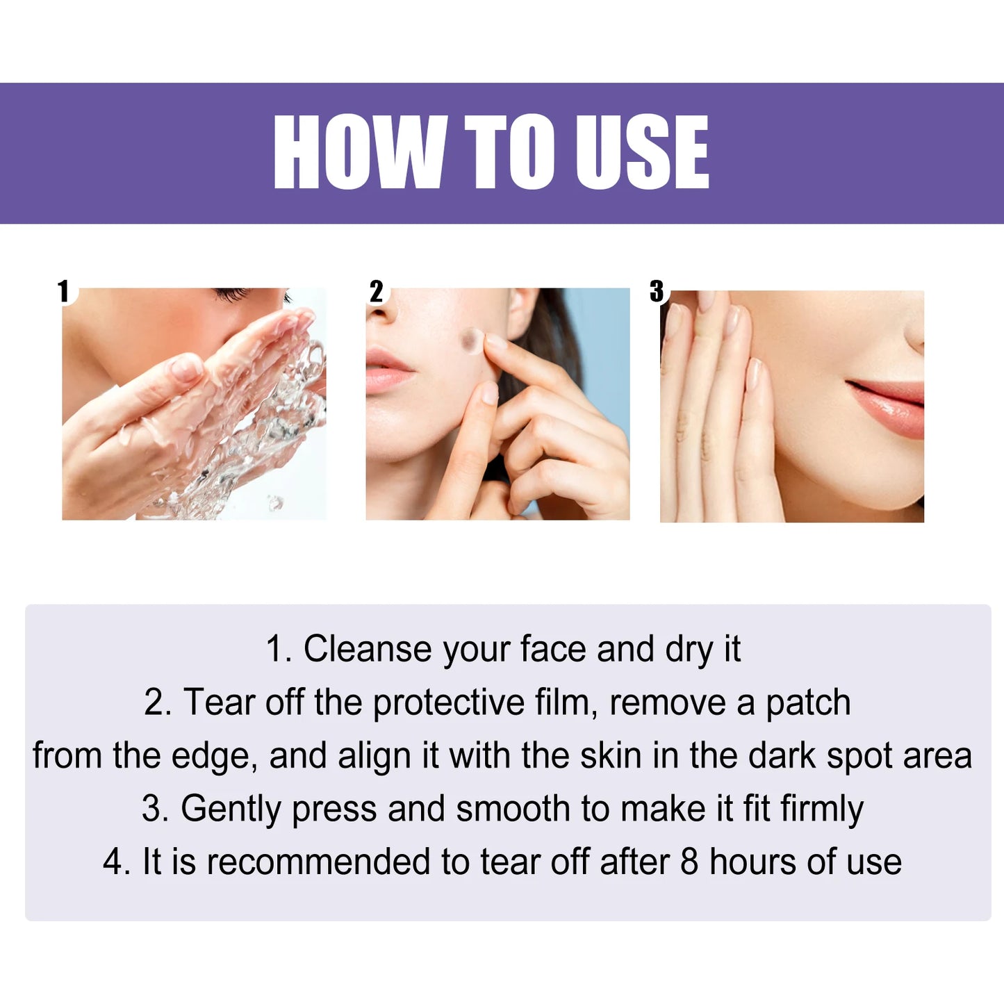 Dark Spot Correcting Patches, Facial Invisible Care Stickers for Freckles Melasma, Brightening Lightening Fade Treatment