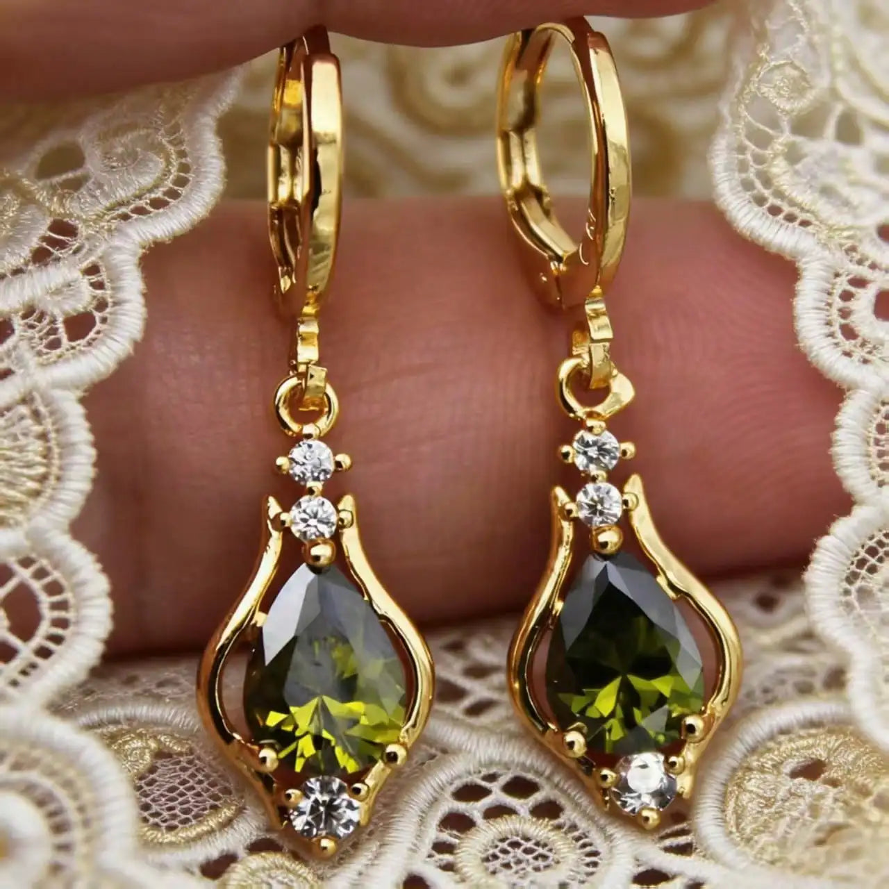1 Pair Luxury Elegant Water Drop Cubic Zirconia Earrings, Versatile Daily Wear Jewelry Gift For Mother's Day