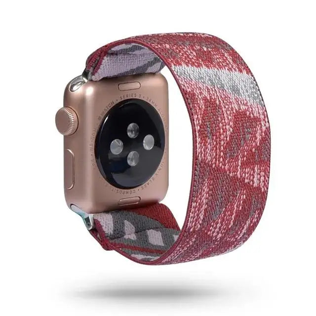 Scrunchie Strap for Apple watch band 40mm 44mm 42mm 45mm 41mm 49mm Elastic solo loop bracelet iWatch series 3 se 6 7 8 9 ultra 2