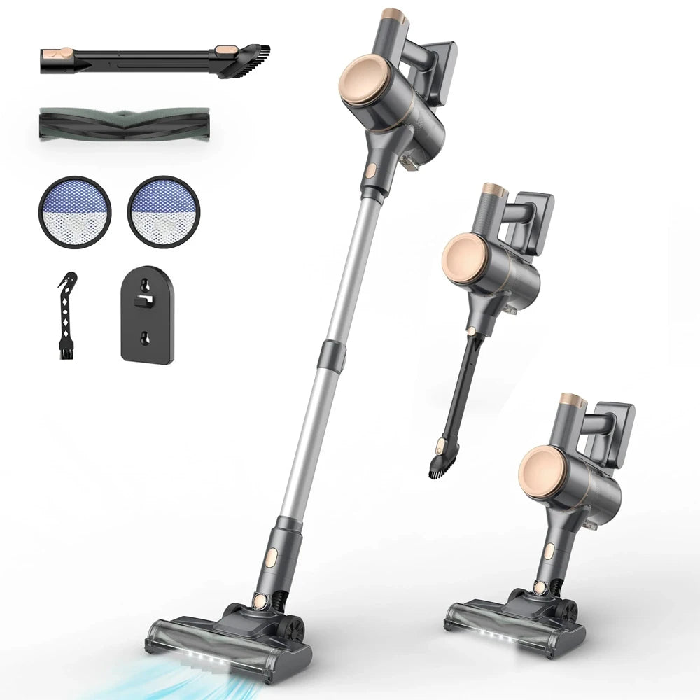 N8 Cordless Vacuum Cleaner 40Kpa 40 Mins Runtime Lightweight Stick Vacuum Powerful Suction Self-Standing Rechargeable Vacuum Cleaner for Carpet Pet Hair Hardwood Floor