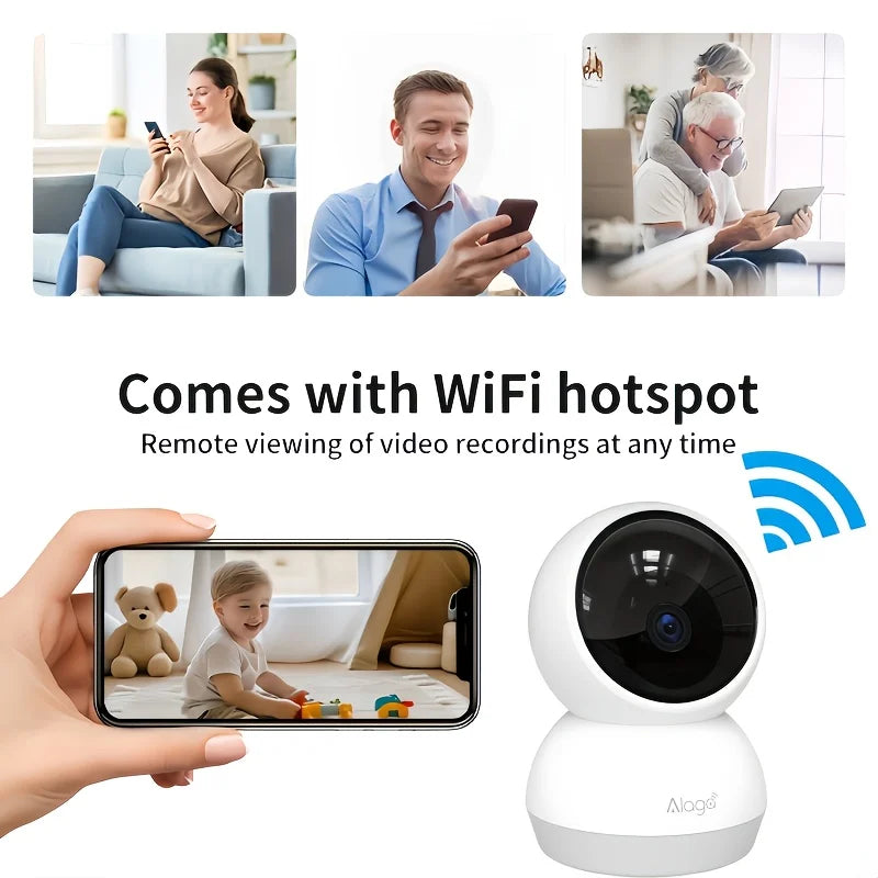 3K Pet Dog Camera with Phone App, 5G/2.4G WiFi Indoor Security Baby Camera,AI Detection 360° Pan&Tilt, 2-Way Audio, Night Vision