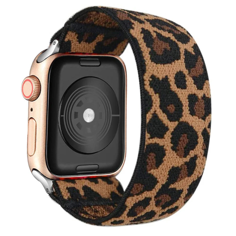 Scrunchie Strap for Apple watch band 40mm 44mm 42mm 45mm 41mm 49mm Elastic solo loop bracelet iWatch series 3 se 6 7 8 9 ultra 2