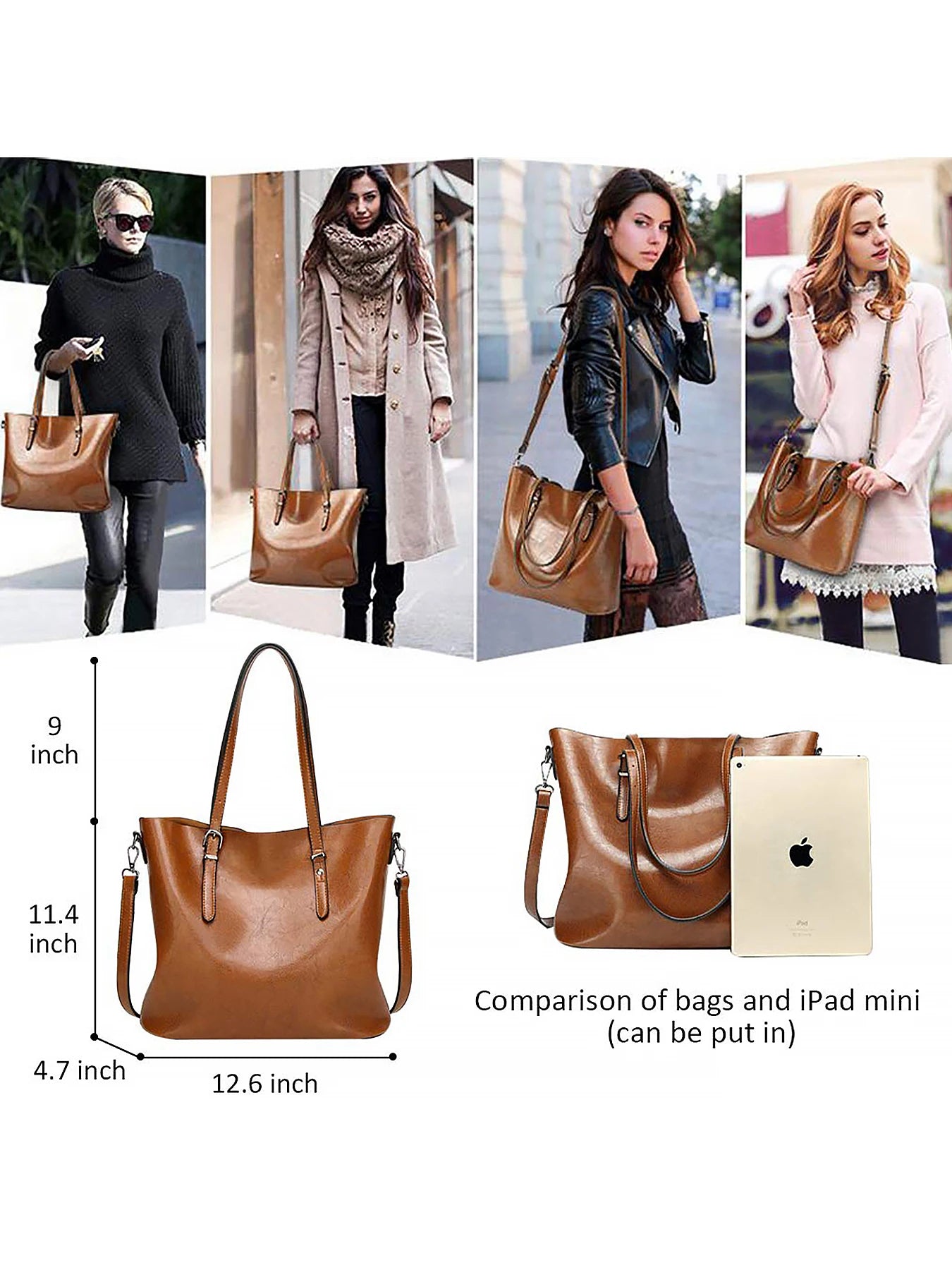 Pahajim Womens Leather Purses and Handbags Top Handle Satchel Bags Tote Bags Tote Purses for Women
