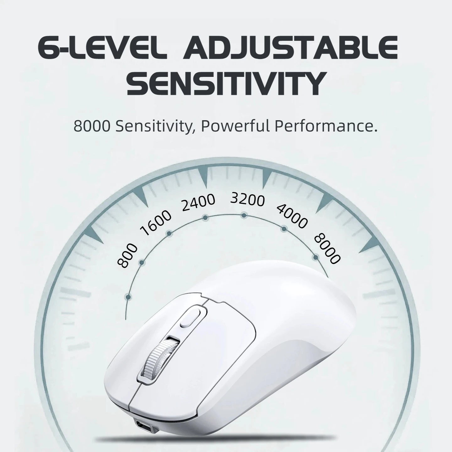 59g Ultra-Light Wireless Gaming Mouse Tri-mode 8000 DPI 1000Hz Rechargeable Ergonomic Mouse for PC Mac Laptop