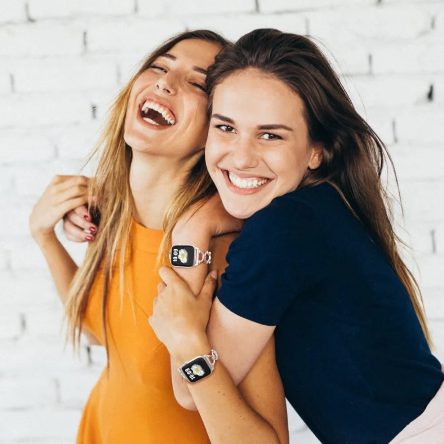 Compatible with Apple Watch Band 42mm 44mm 45mm 49mm for Women Girl, Thin Stainless Steel Wristband Strap Band for Apple Watch