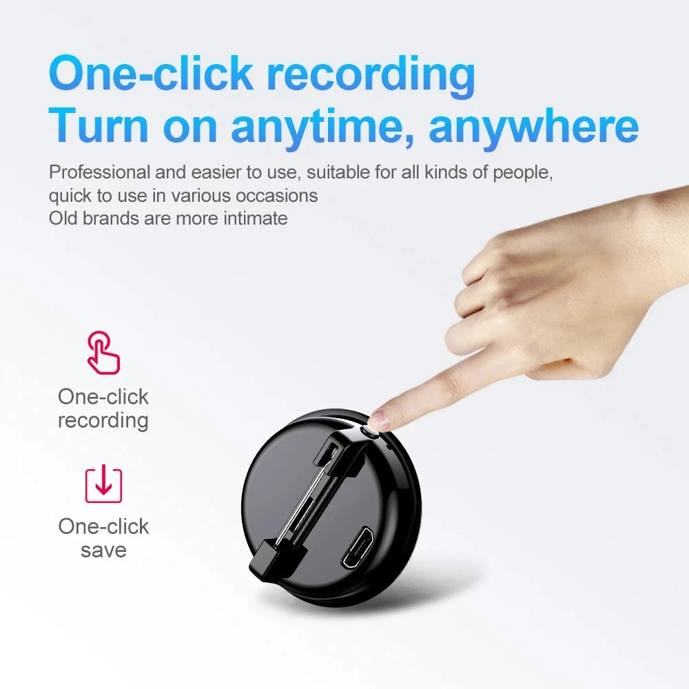 32G Mini Voice Recorder HD Noise Reduction Voice Activated Professional Dictaphone Digital Audio Voice Recorder MP3 Player