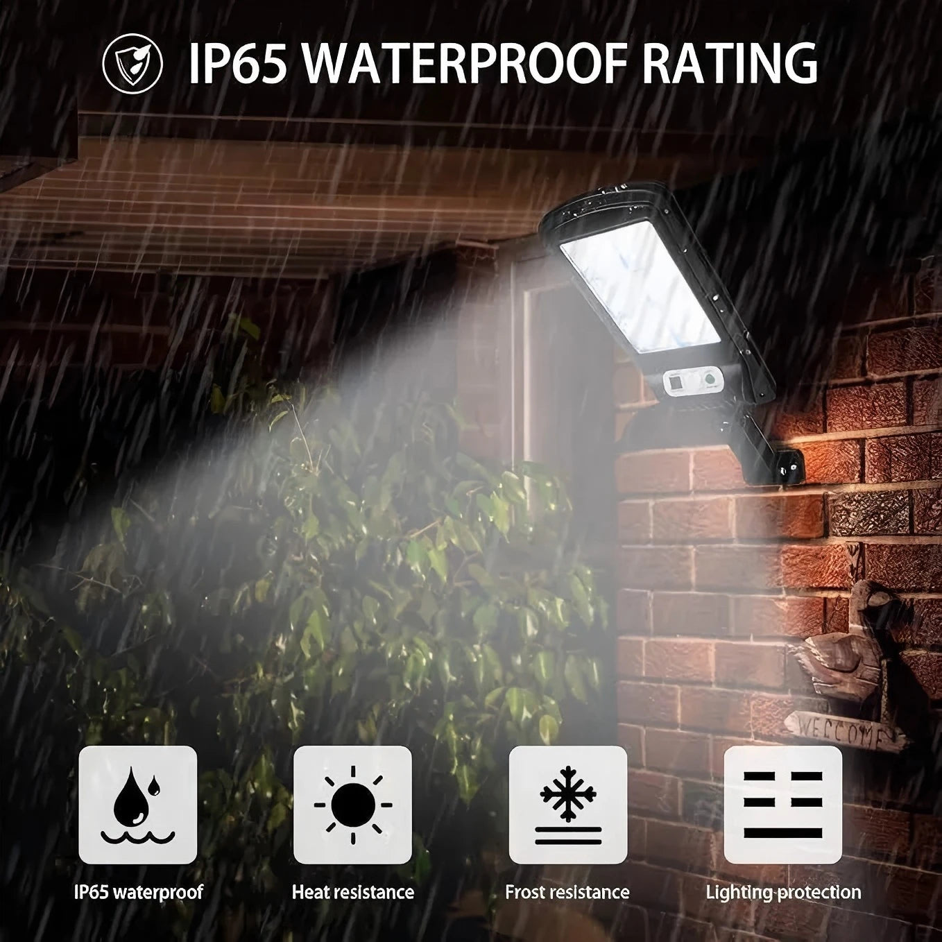 2PCS Solar LED Wall Lights Outdoor Motion Sensor Waterproof 3 Modes Garden Courtyard Garage Street Lighting